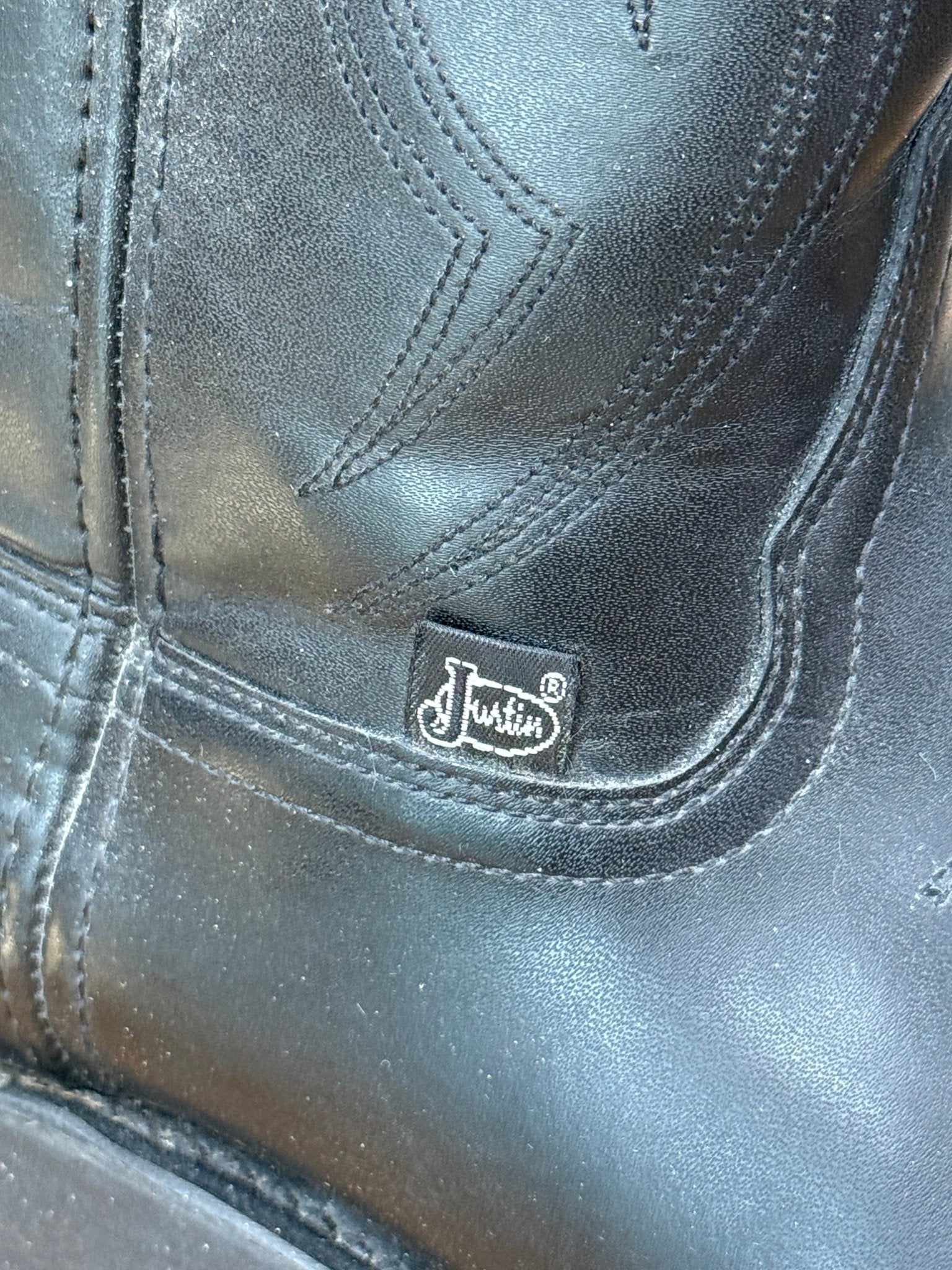 Men's Size 10.5D Justin Boots - Black - The Mustard Seed Collection, The Seed