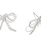 Metal bow Earrings Large Smooth Bow