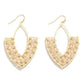 Metal Drop Earrings With Beaded Cluster Accents - The Mustard Seed Collection, The Seed
