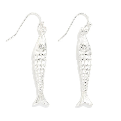 Metal Fish Drop Earrings 