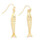 Metal Fish Drop Earrings 