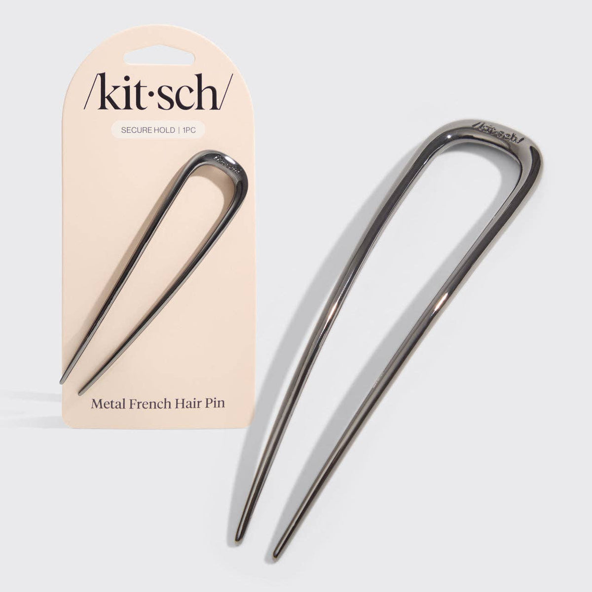 Metal French Hair Pin - Hematite - The Mustard Seed Collection, The Seed