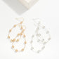 Metal Teardrop Drop Earrings Featuring Pearl Accents - The Mustard Seed Collection, The Seed