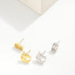 Metal Tone Apple & Pencil Stud Earrings 