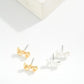 Metal Tone Bow Stud Earrings