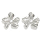 Metal Tone Flower Stud Earrings With Pearl Detail Silver - The Mustard Seed Collection, The Seed