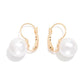 Metal Tone Hoop & Pearl Drop Earrings - The Mustard Seed Collection, The Seed