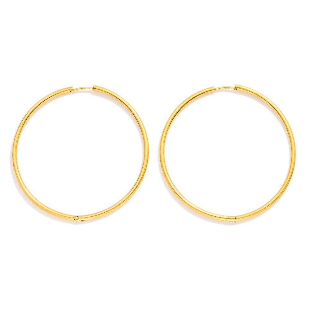 Metal Tone Huggie Hoop Earrings - The Mustard Seed Collection, The Seed