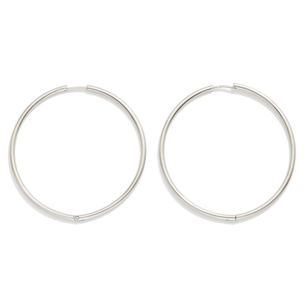 Metal Tone Huggie Hoop Earrings - The Mustard Seed Collection, The Seed
