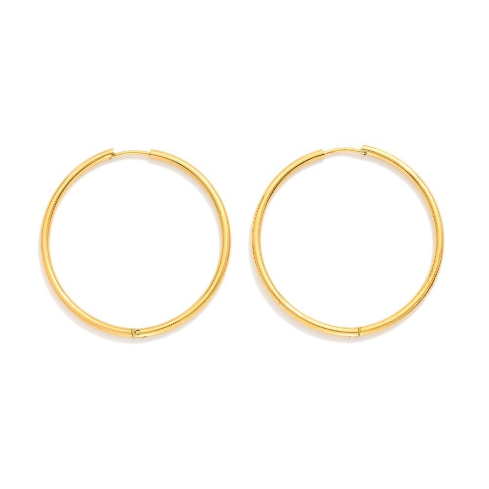 Metal Tone Huggie Hoop Earrings - The Mustard Seed Collection, The Seed