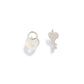 Metal Tone Lock And Key Stud Earrings 