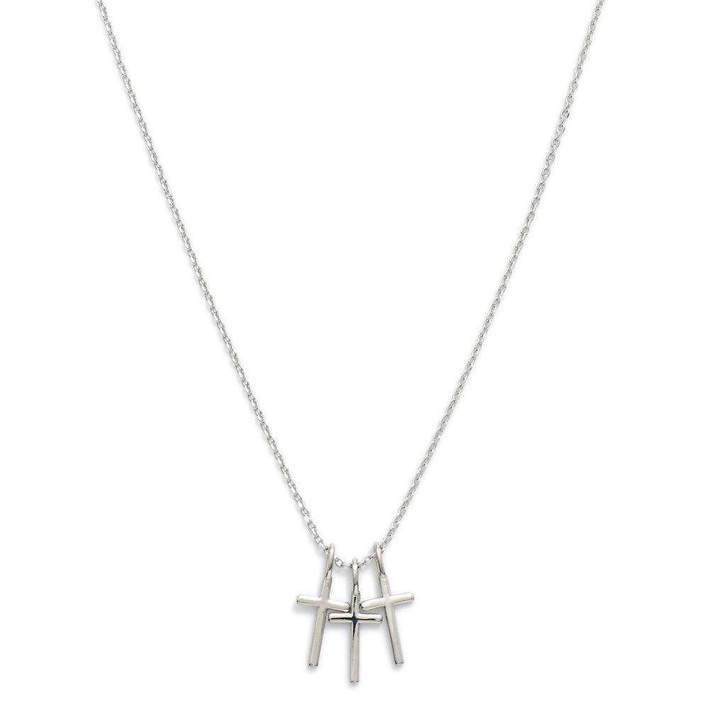 Metal Tone Necklace Featuring Cross Pendants - The Mustard Seed Collection, The Seed