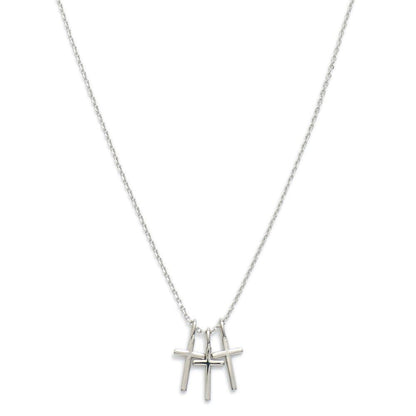 Metal Tone Necklace Featuring Cross Pendants - The Mustard Seed Collection, The Seed