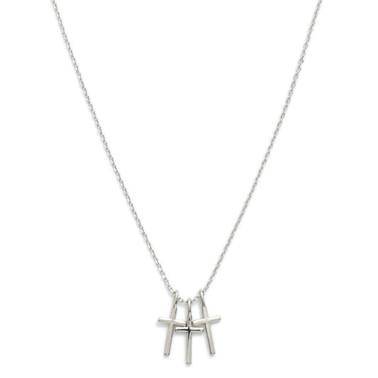 Metal Tone Necklace Featuring Cross Pendants - The Mustard Seed Collection, The Seed
