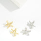 Metal Tone Starfish Post Drop Earrings
