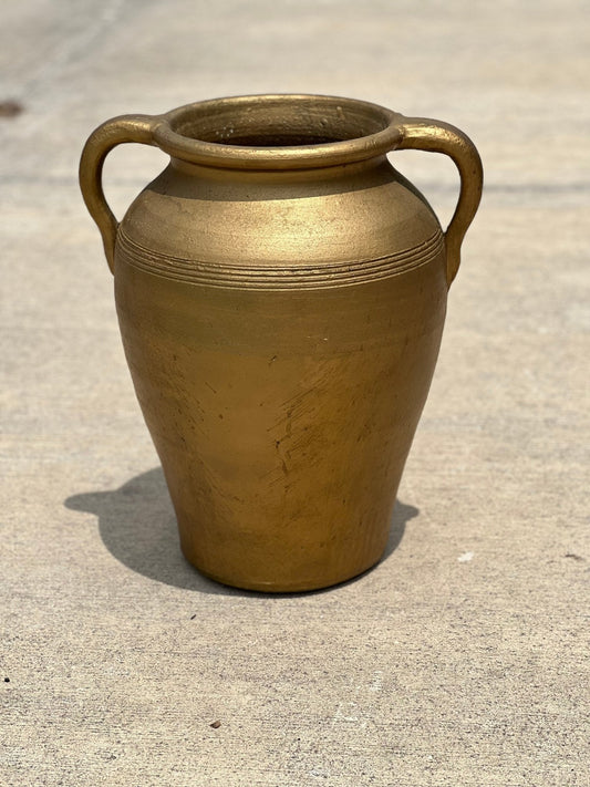 Metallic Gold Painted Urn - The Mustard Seed Collection, The Seed
