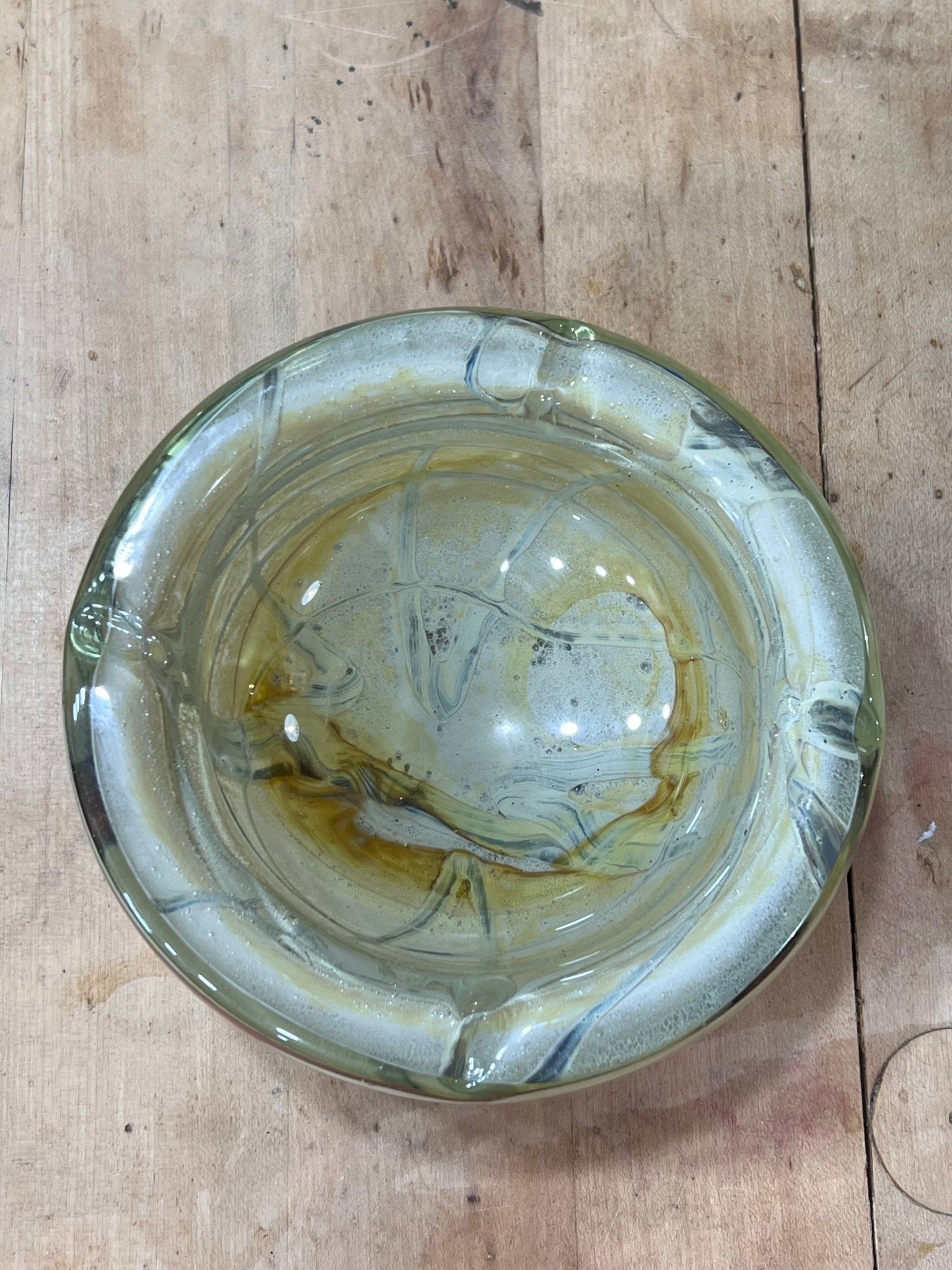 Mid-Century Glass Ashtray 