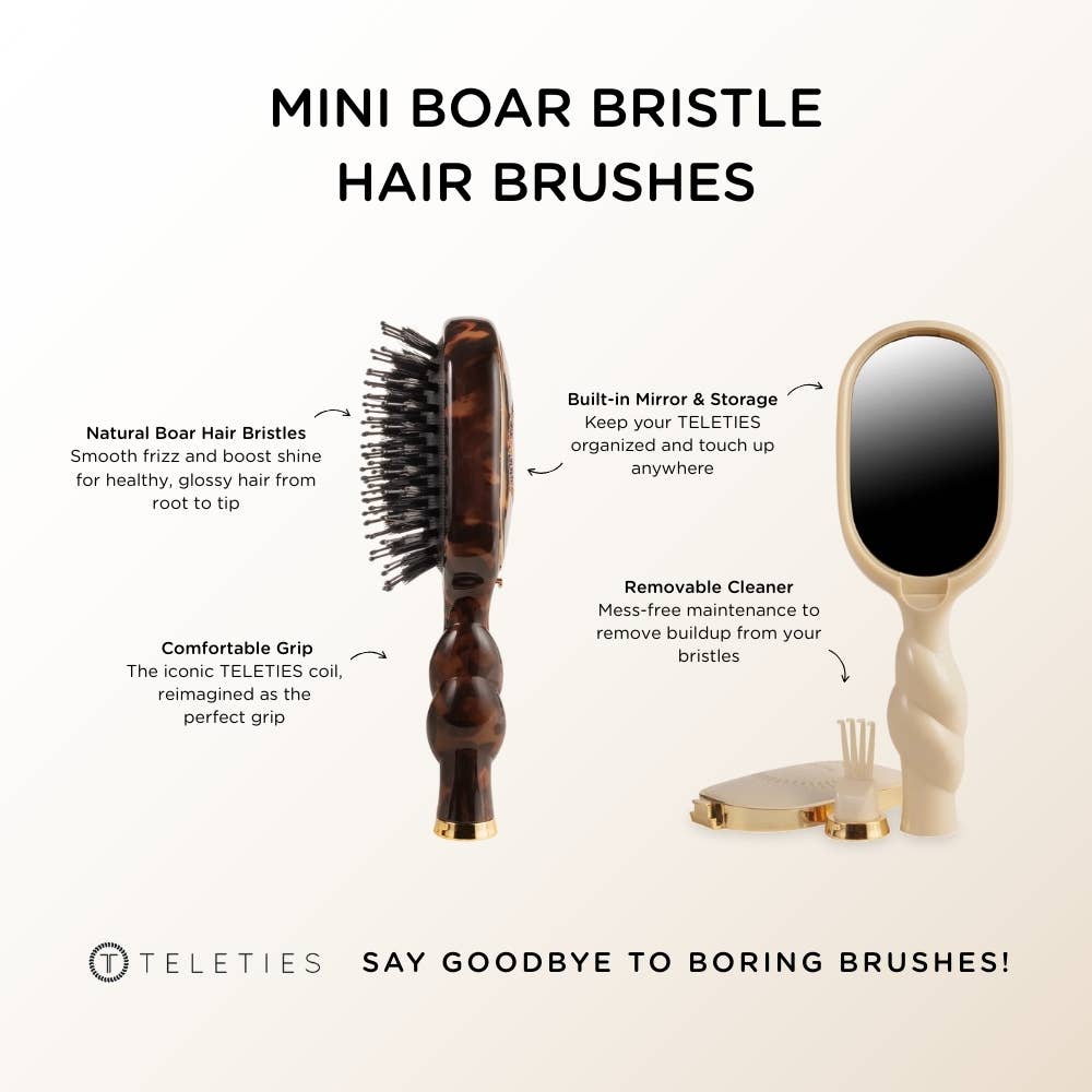 Mini Boar Brush | Tan 