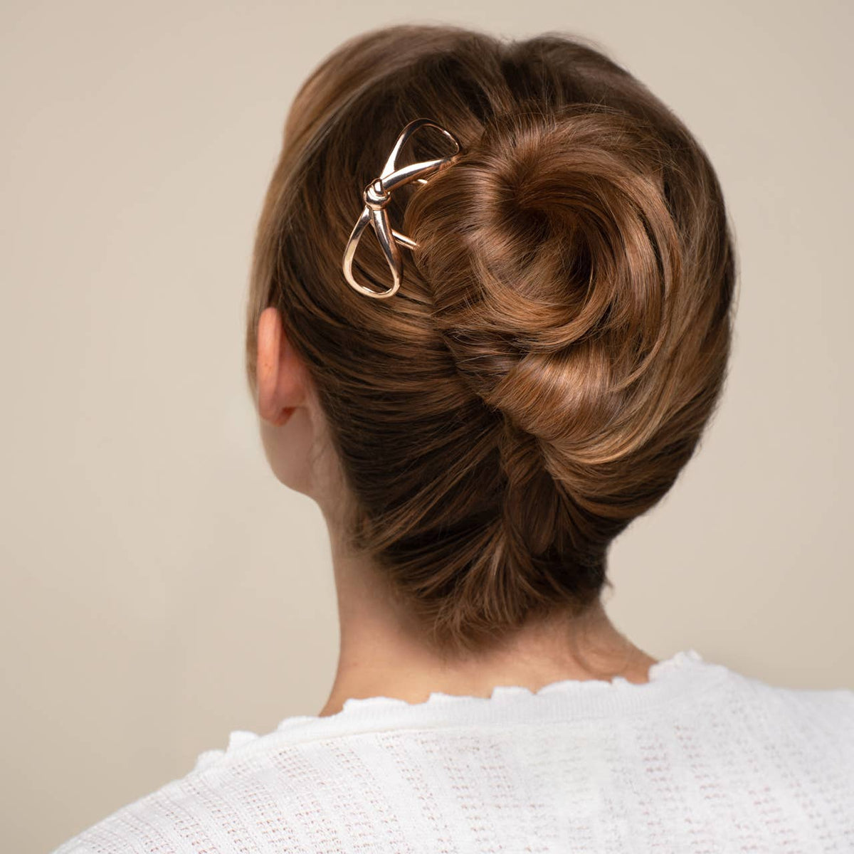 Mini Metal Bow French Hair Pin - Gold - The Mustard Seed Collection, The Seed