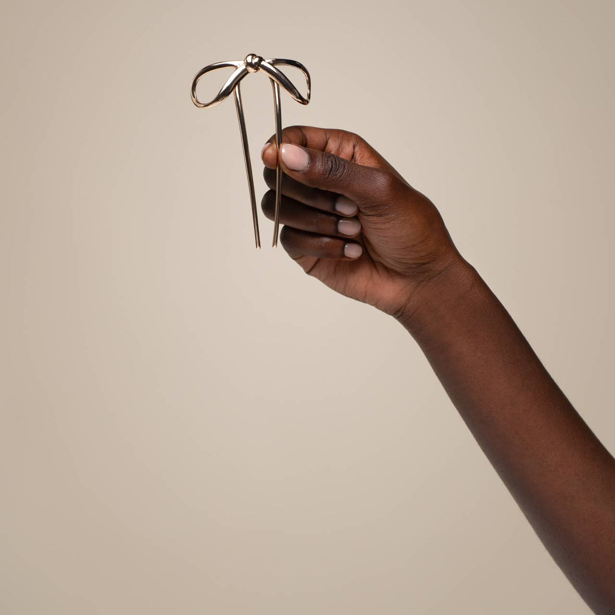 Mini Metal Bow French Hair Pin - Gold - The Mustard Seed Collection, The Seed