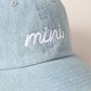 Mini Text Match with Dad and Mom Embroidery Cap: LIGHT DENIM / ONE SIZE Fashion City