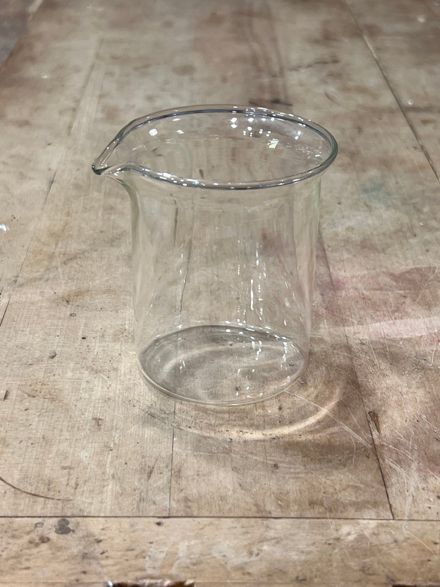 Minimalist Clear Glass Beaker Pitcher - The Mustard Seed Collection, The Seed