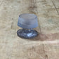 Minimalist Frosted & Tinted Glass Pedestal Tealight Candle Holder 1.75" x 2" x 2" 