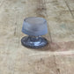 Minimalist Frosted & Tinted Glass Pedestal Tealight Candle Holder 1.75" x 2" x 2"