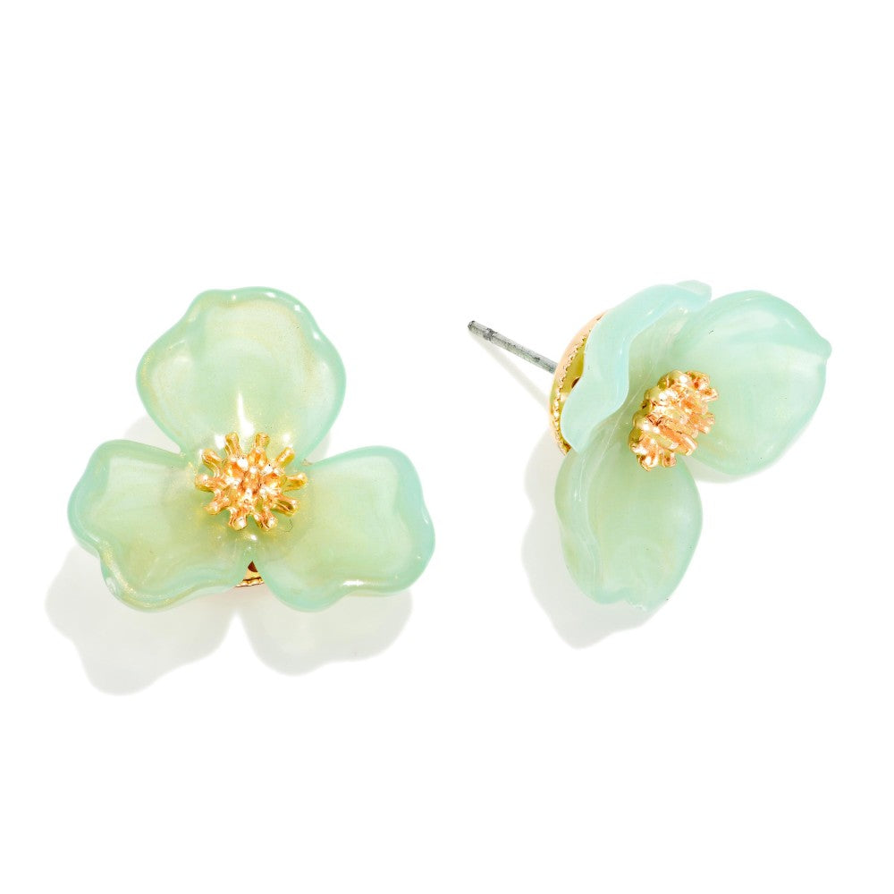 Acetate Flower Stud Earrings JUDSON