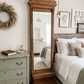Antique Quarter Sawn Oak Pier Mirror & Hall Tree The Mustard Seed Collection, The Seed