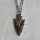 Mixed-Metal Arrowhead Pendant Necklace - 18" - The Mustard Seed Collection, The Seed