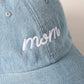 Mom Text Embroidery Match with Dad Mini Caps : LIGHT DENIM / ONE SIZE Fashion City