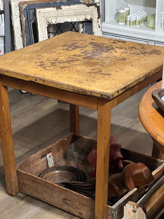 Mustard Colored Square Table