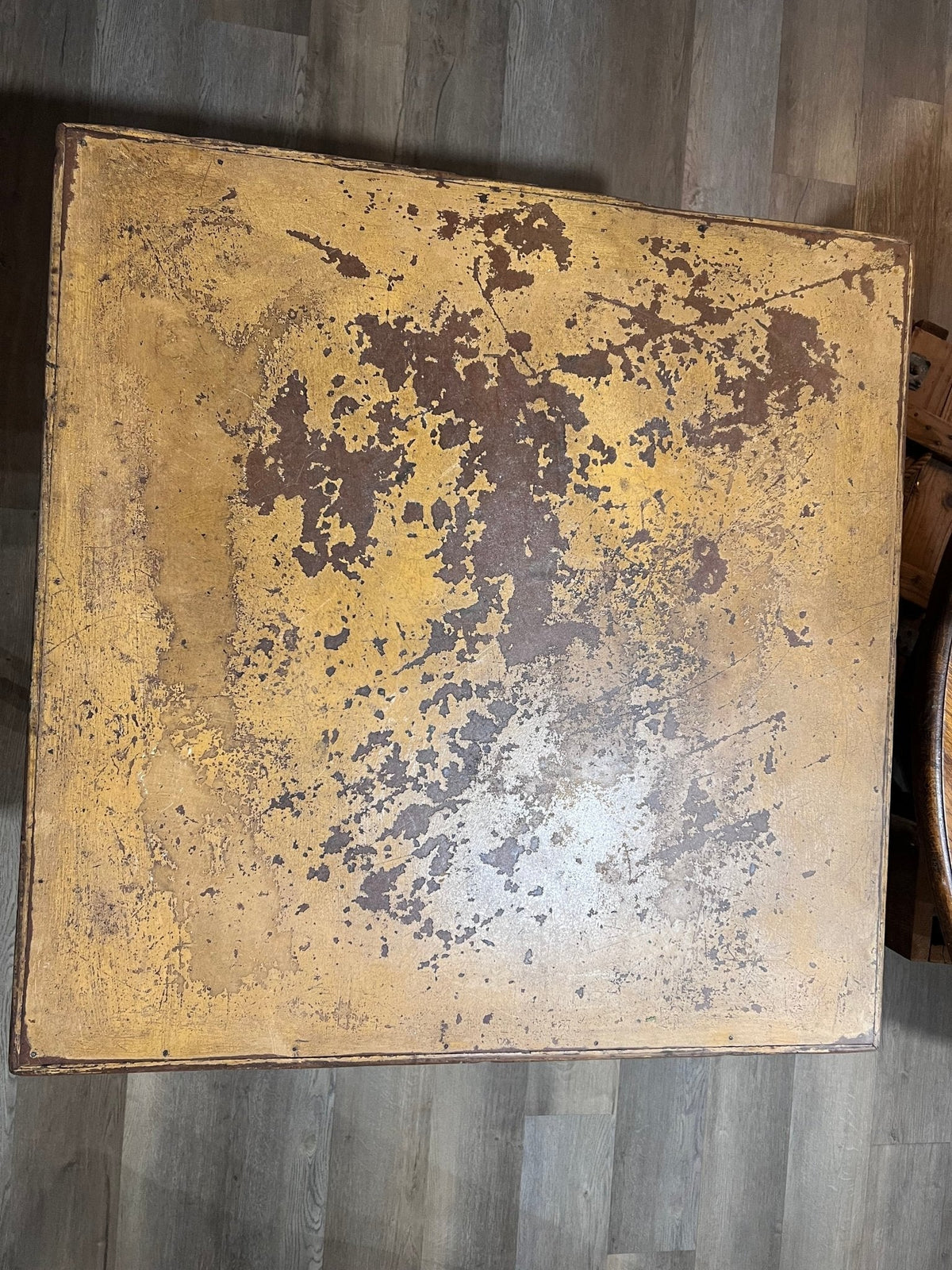 Mustard Colored Square Table - The Mustard Seed Collection, The Seed