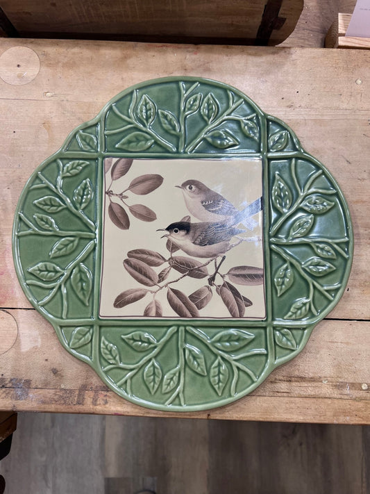 National Geographic Green & Bird Tile Wall Hanging