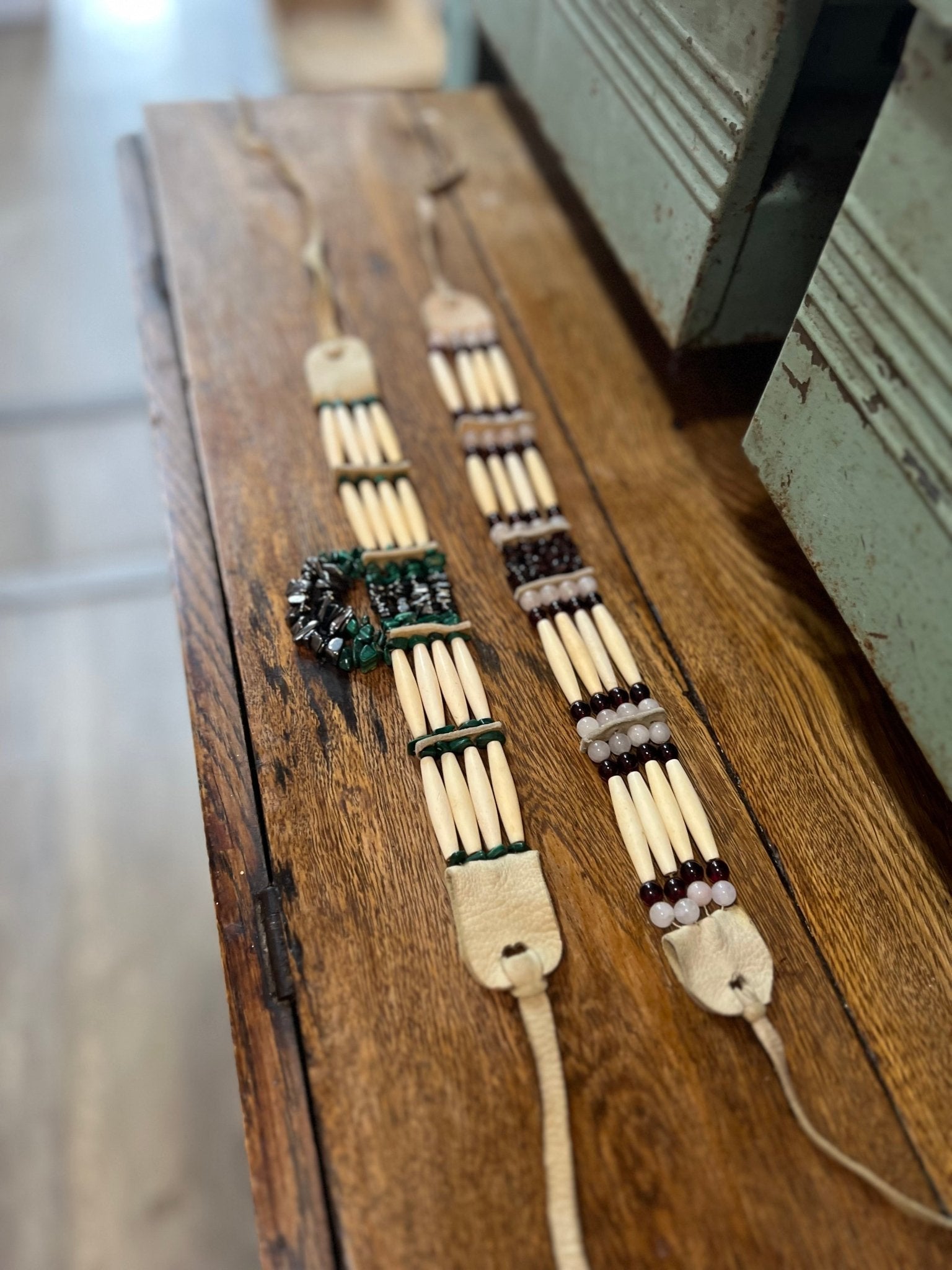 Native American Style Bone Hairpipe Choker Necklace - The Mustard Seed Collection, The Seed