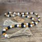 Natural, Black and White Beaded Garland