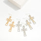 Nesting Hammered Metal Cross Drop Earrings - The Mustard Seed Collection, The Seed