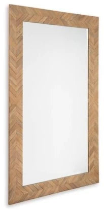NEW! Chevron Mango Wood Floor Mirror