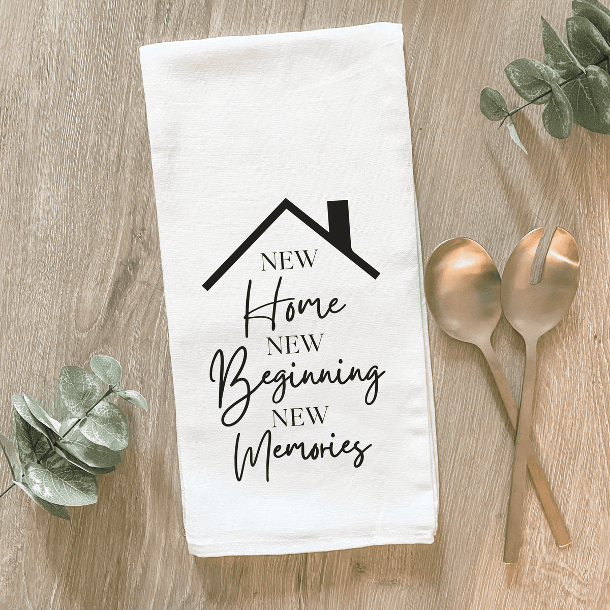 New Home, New Beginning, New Memories - Cotton Tea Towel - The Mustard Seed Collection, The Seed