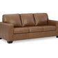 NEW! Leather Caramel Sofa - The Mustard Seed Collection, The Seed