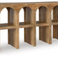 NEW! Mango Wood Arched Console Table/Book Nook - The Mustard Seed Collection, The Seed