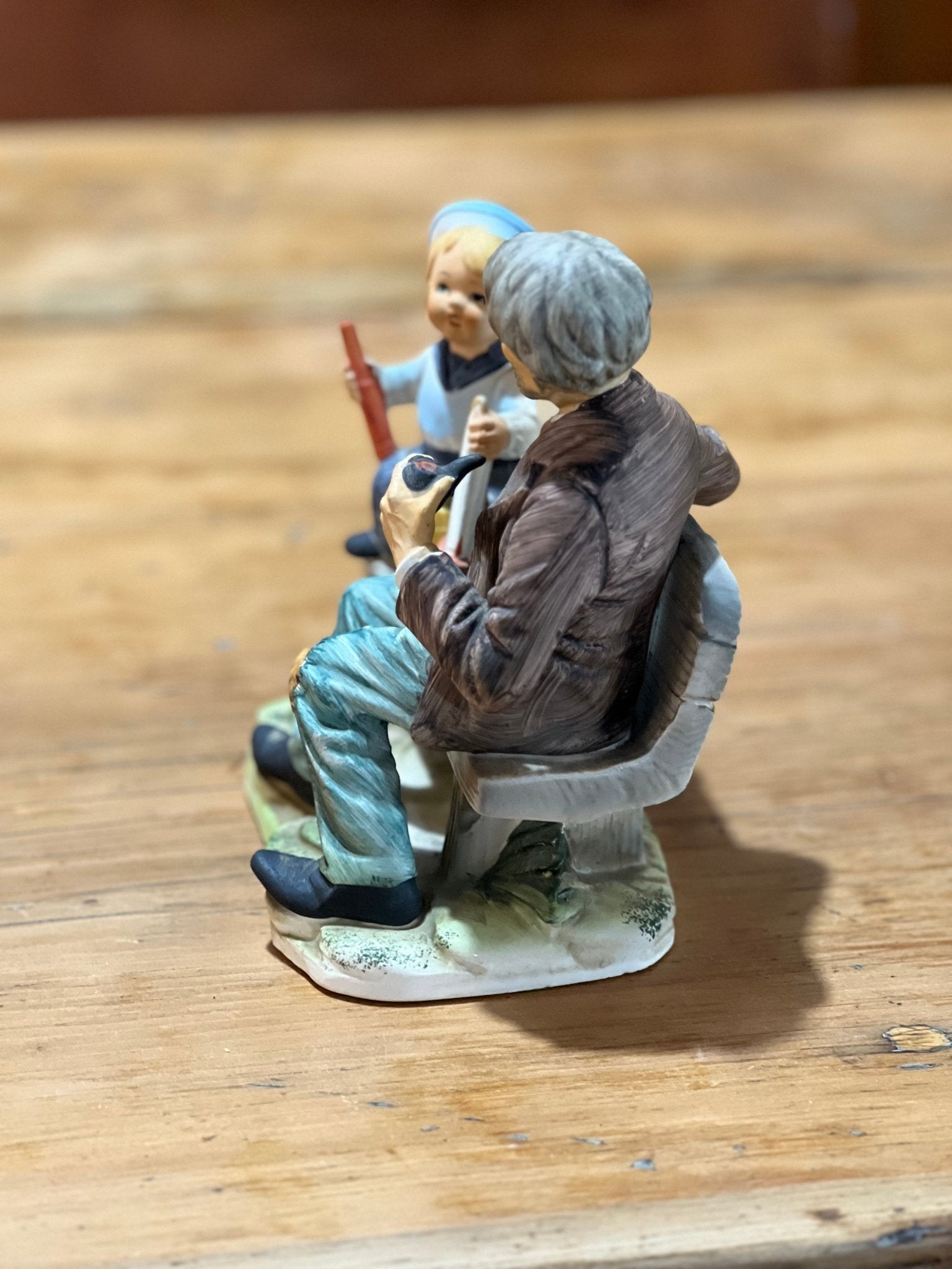 Norleans Japan Man on Bench with Boy Figure - The Mustard Seed Collection, The Seed