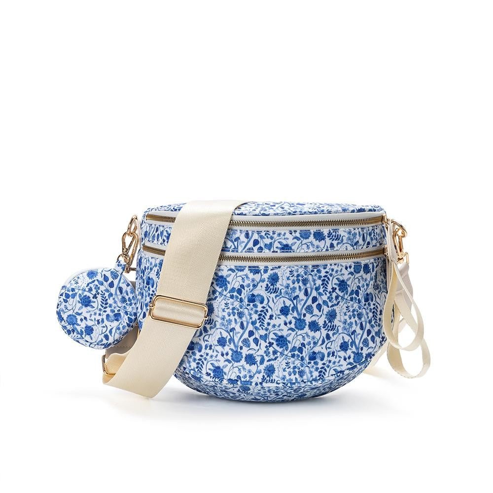 Nylon Cross Body Bag With Canvas Strap - The Mustard Seed Collection, The Seed