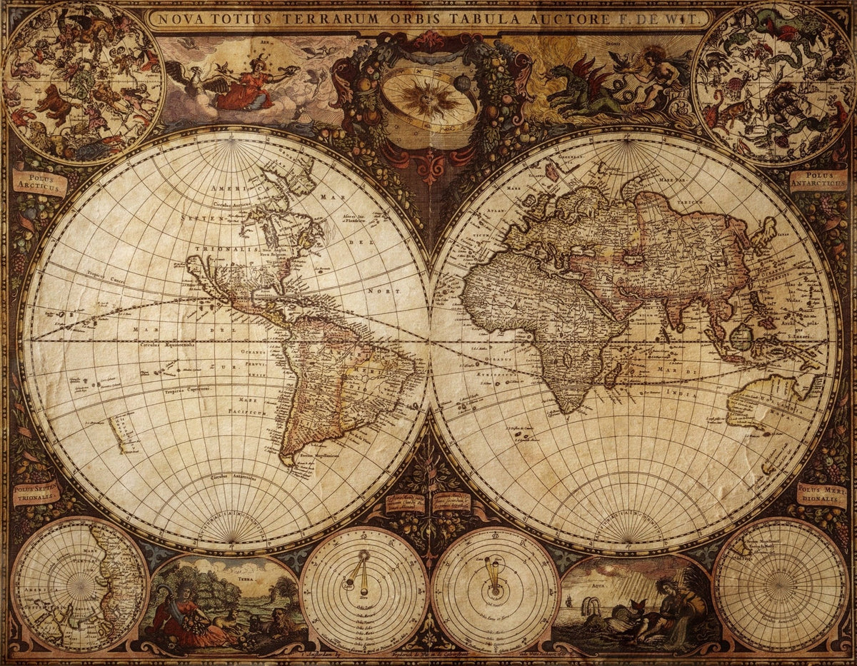 Old Map - A1 size large Decoupage Paper - The Mustard Seed Collection, The Seed