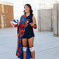 Orange/Blue, Swaddle Blanket, Gameday, Dorm Room: Adult