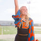 Orange/Blue, Swaddle Blanket, Gameday, Dorm Room: Adult