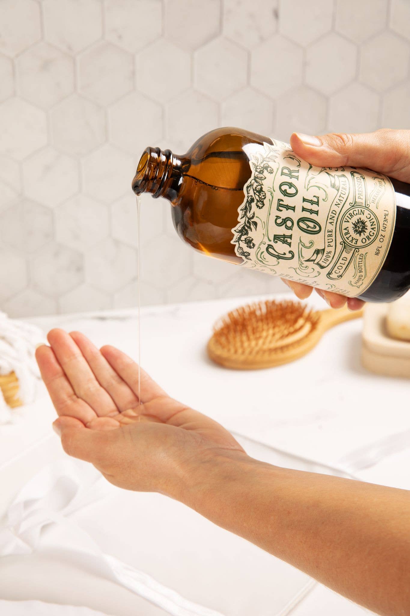 Organic Cold Pressed Castor Oil Hexane Free USA bottled: 16 oz - The Mustard Seed Collection, The Seed