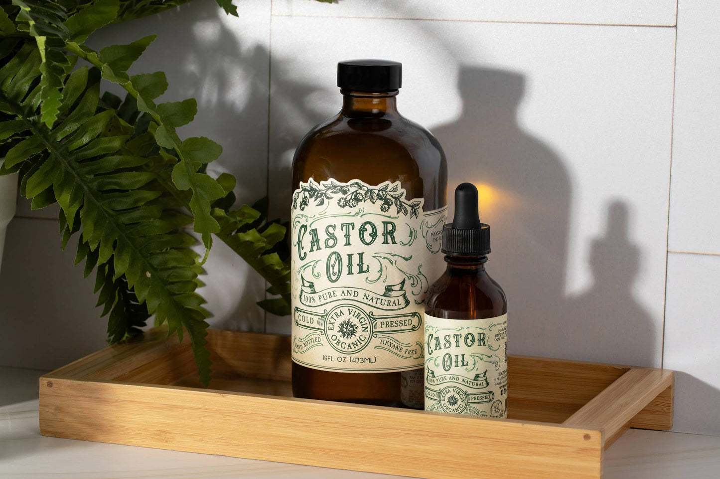 Organic Cold Pressed Castor Oil Hexane Free USA bottled: 2 oz - The Mustard Seed Collection, The Seed