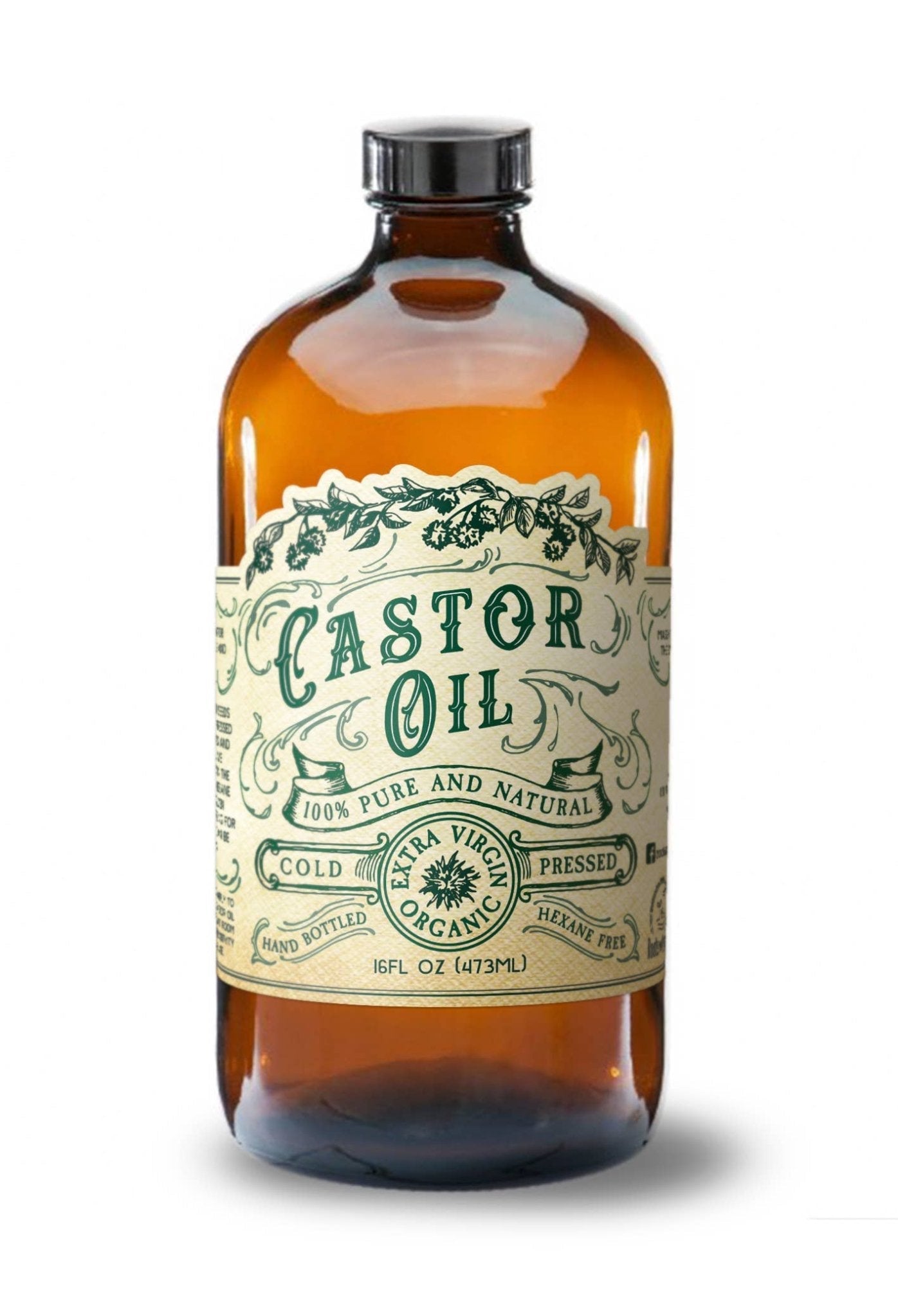 Organic Cold Pressed Castor Oil Hexane Free USA bottled: 2 oz - The Mustard Seed Collection, The Seed